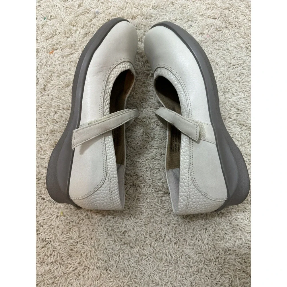 Aetrex Essence E363W Julia Mary Jane Ivory‎ Comfort Shoes Size 9W Orthopedic